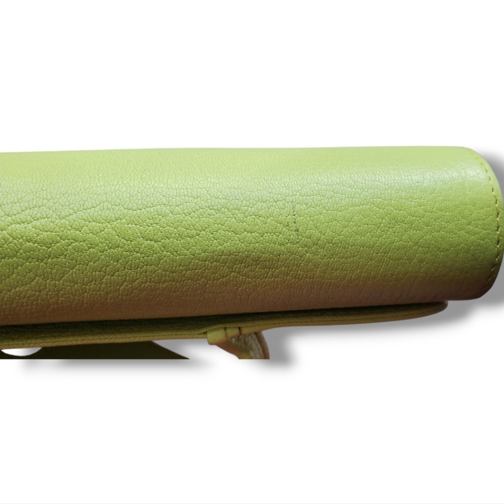 PERRIN PARIS L'ASYMETRIQUE Glove Clutch Green Calfskin Leather Clutch - Picture 6 of 17